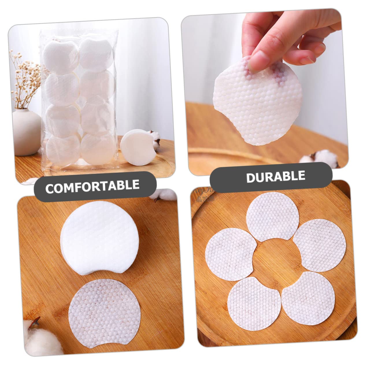 FOMIYES 1200pcs Supple Face Pads Makeup Cleaning Tools White Cotton Lint- Makeup Removal Pads for Daily Use