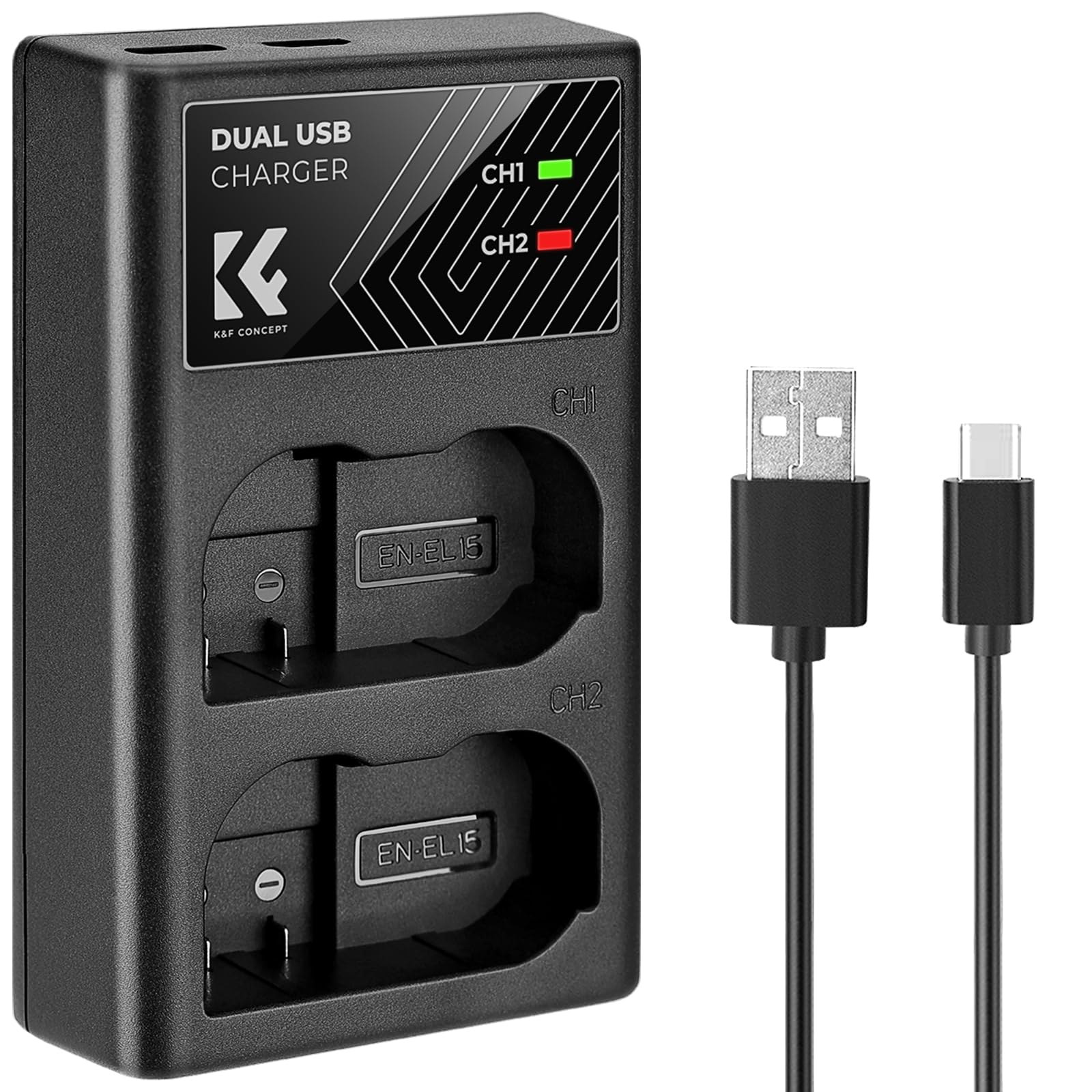 Amazon | K&F CONCEPT EN-EL15 EN-EL15a カメラバッテリー 充電器