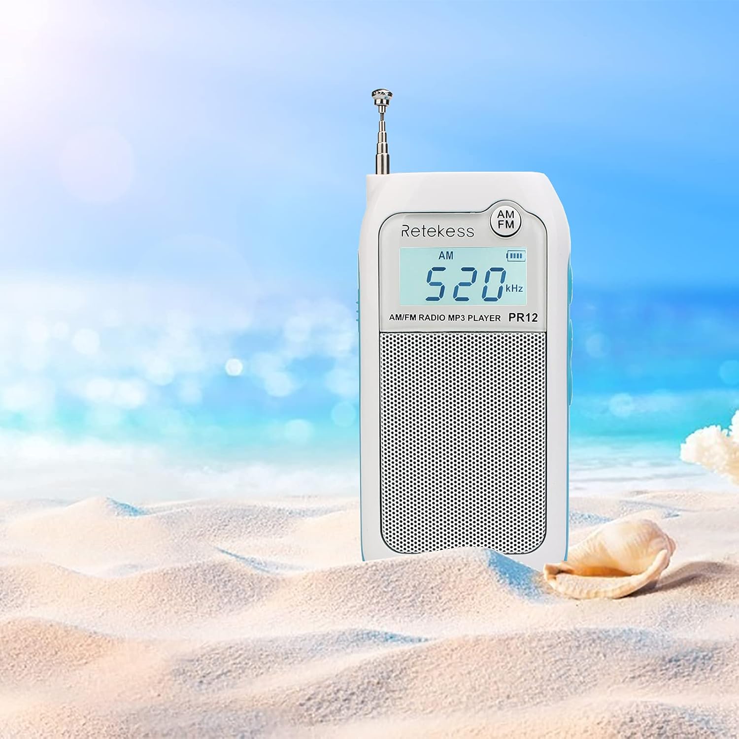 Blасk Frіdау - 50% оƒƒ Retekess PR12 Portable Pocket Radio AM FM, Small Personal Radio, Digital AM FM Radio with Headphone Socket and Clear Display for Walking (White)