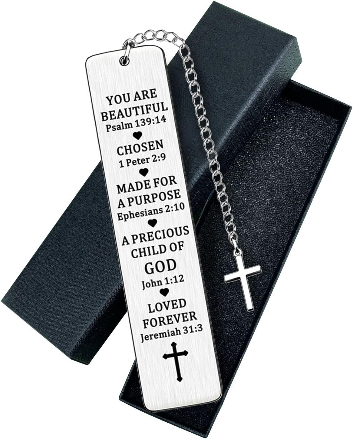 Bookmarks for Women, Inspirational Christian Gifts for Women Personalised Bookmark Valentine Gifts Mum Birthday Gifts Christian Bible Verse Gifts for Male Female