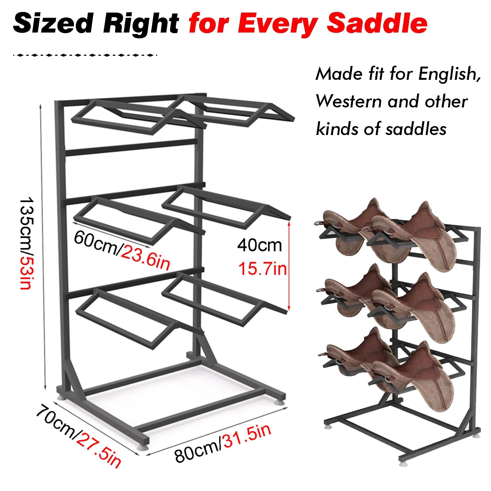 Soporte grande para mantas de caballos, de acero, para guardarropa, garaje, lavaderos