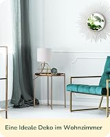 EDISHINE Asztali Lámpa Fehér Linen Árnyékolóval és Arany Gyémánt Talppal E14 LED 7