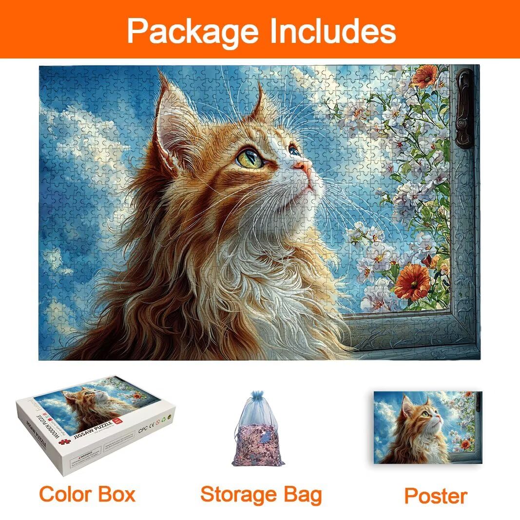 Puzzle Gatto, Puzzle 2000 Pezzi Adulti per Decor, Regalo Donna/Uomo -8690