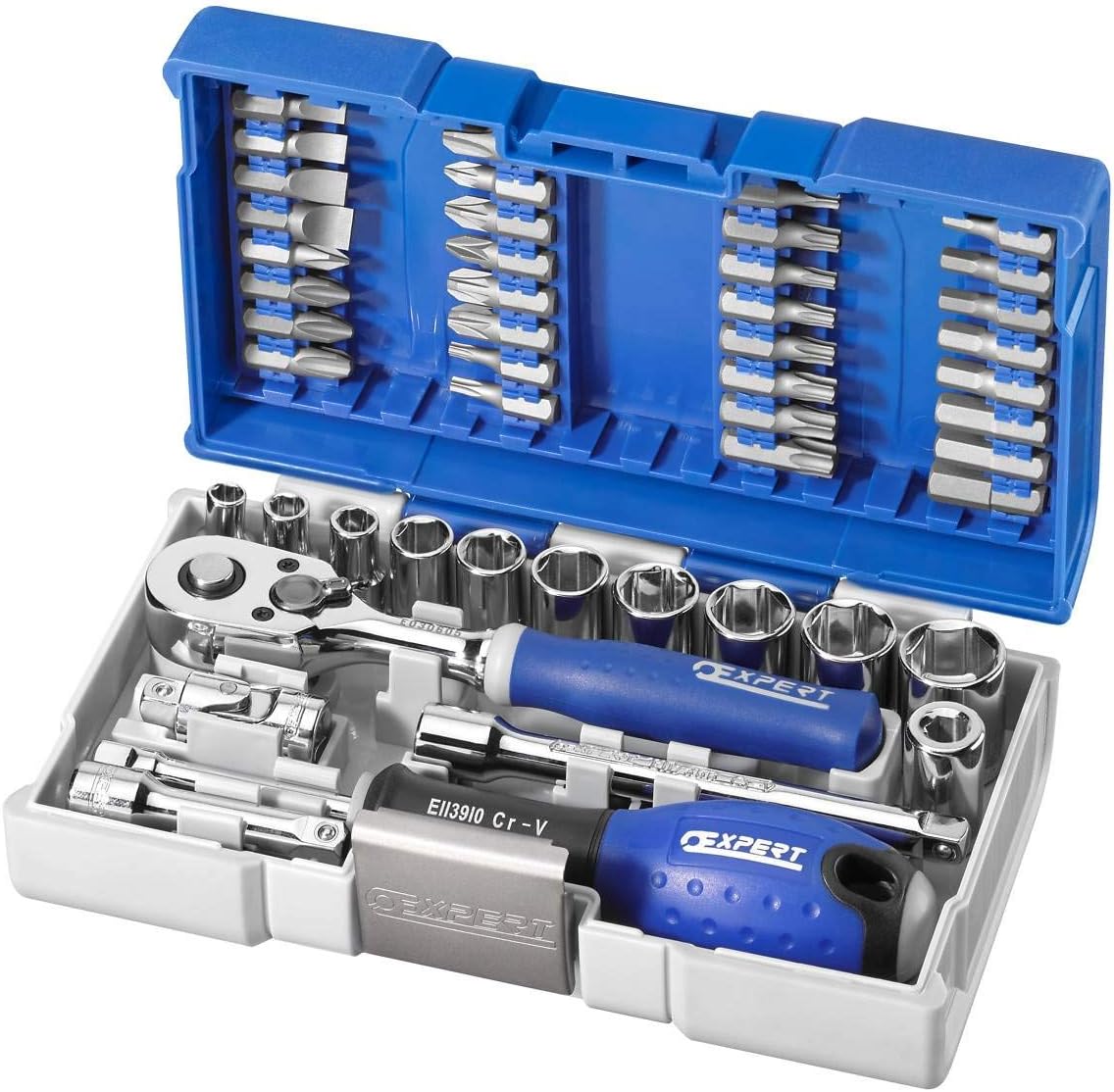 Expert by FACOM e030729 Socket Wrench Set with 1/4 Inch Bits