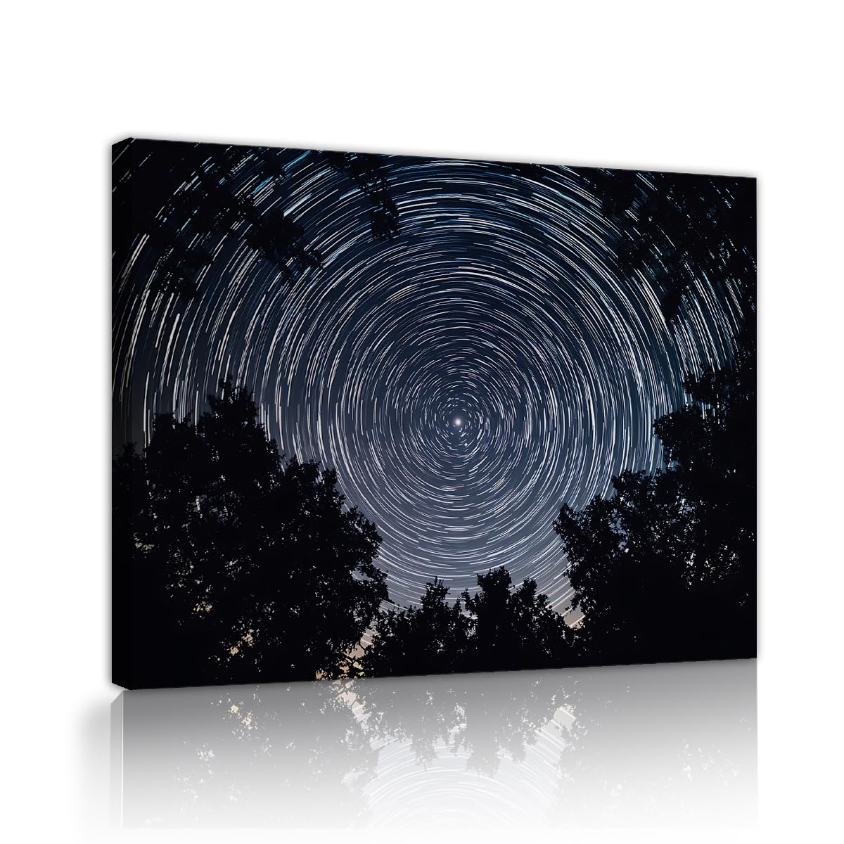 Via Vela Toile de nuit étoilée Art mural Galaxie Forêt Estampes Affiches du ciel nocturne Fresque Vue moderne pour la décoration de la chambre et du salon 80x100cm