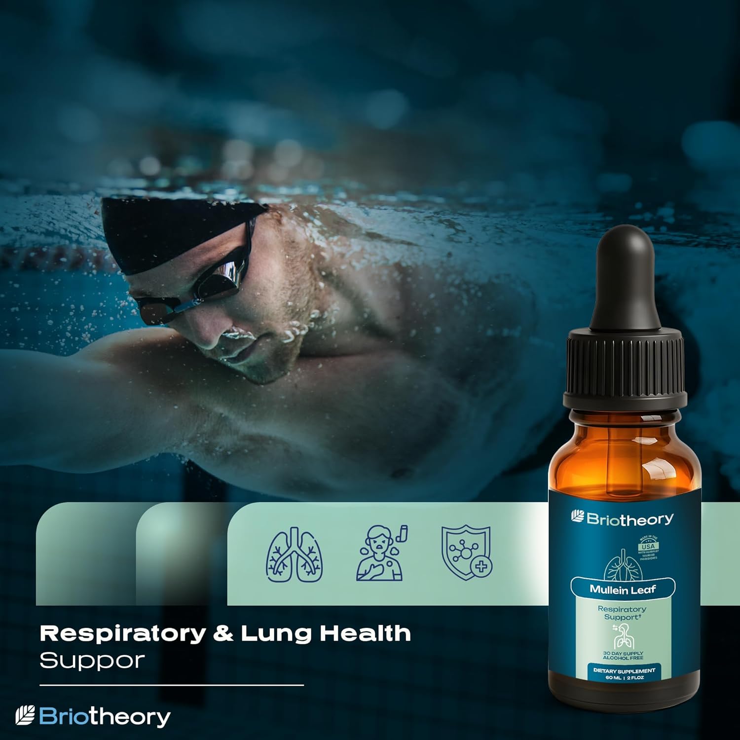 Mullein Leaf Extract - Fast Absorbing Liquid Drops for Lungs, Natural Respiratory Support Herbal Supplement, Alcohol Free Vegan Non-GMO, Natural Mullein Leaf Extract - 60 ml - Image 7