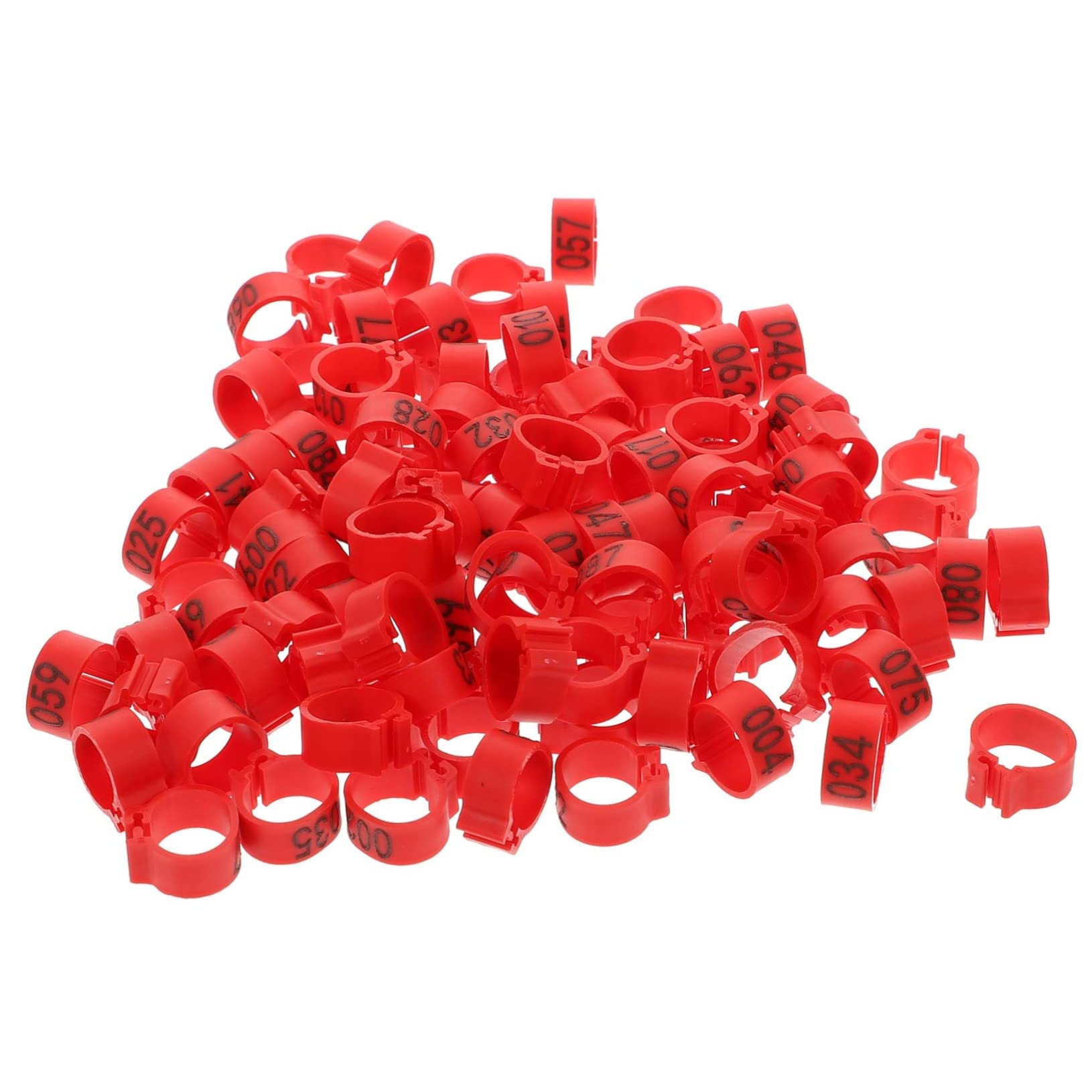 Hemoton 100 Pcs Foot Bands Bird Ring Leg Bands Lightweight Poultry Leg Rings Easy to Apply