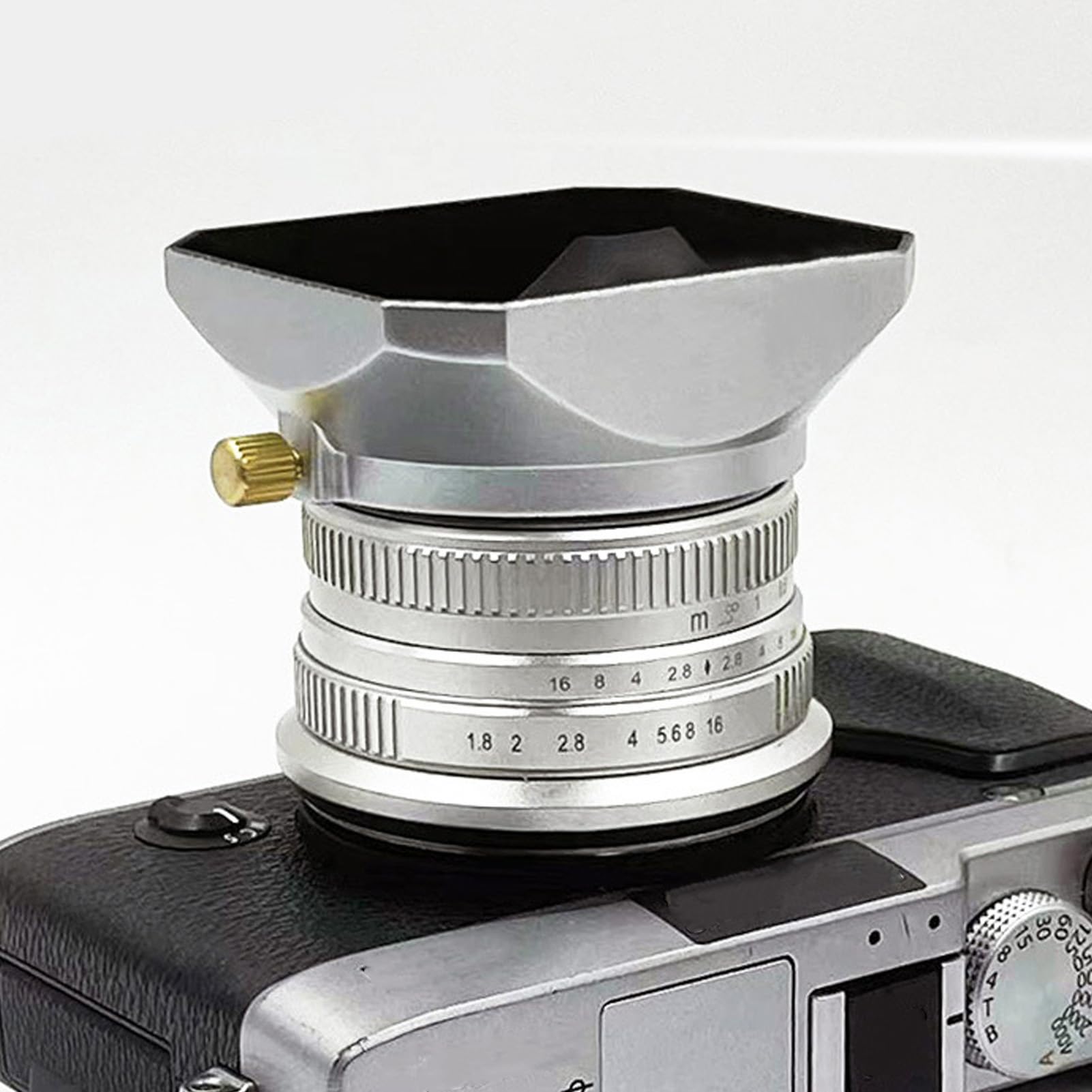 Paraluce Quadrato In Metallo 46mm FACULX – Design Retrò Per Mirrorless, Riduce Bagliori E Protegge L'Obiettivo (Nero)