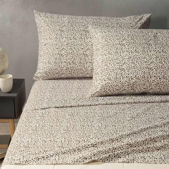 Lenzuolo Inferiore In Cotone Pois Singolo Caleffi Ragazza Blu