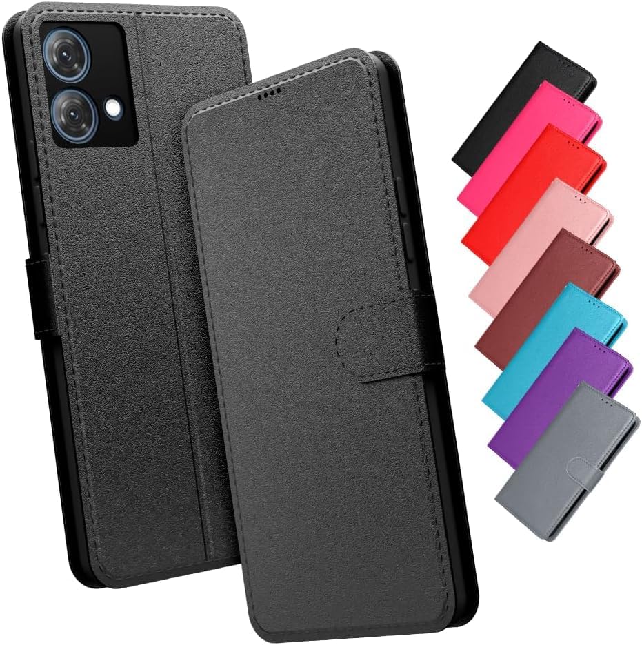 Capa Carteira Flip Couro Compatível ¨Motorola Moto G84 Alta Proteção (PRETO)