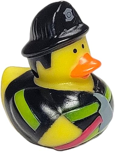 Miniatura 7 de Patos de goma geniales de bombero (2 pulgadas) tamaño estándar. (paquete de 12) lindos juguetes de piscina de pato para bañera (patos de goma de