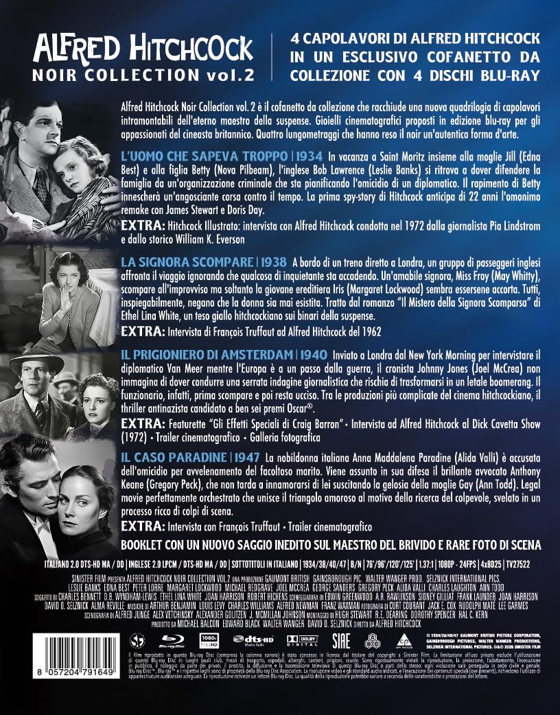 Alfred Hitchcock Noir Collection Vol. 2 (4 Blu-Ray)