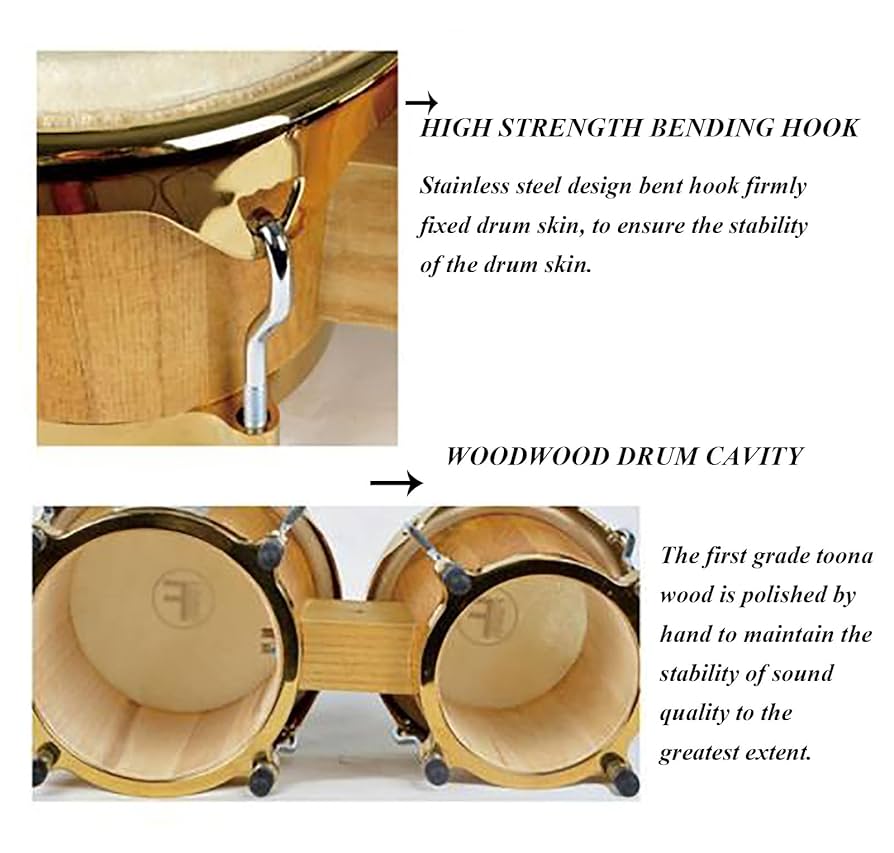 ※※オーダー商品です！ハンドメイド　ボンゴ Amazon | Bongo Drums for Kids Adultsプロフェッショナル7