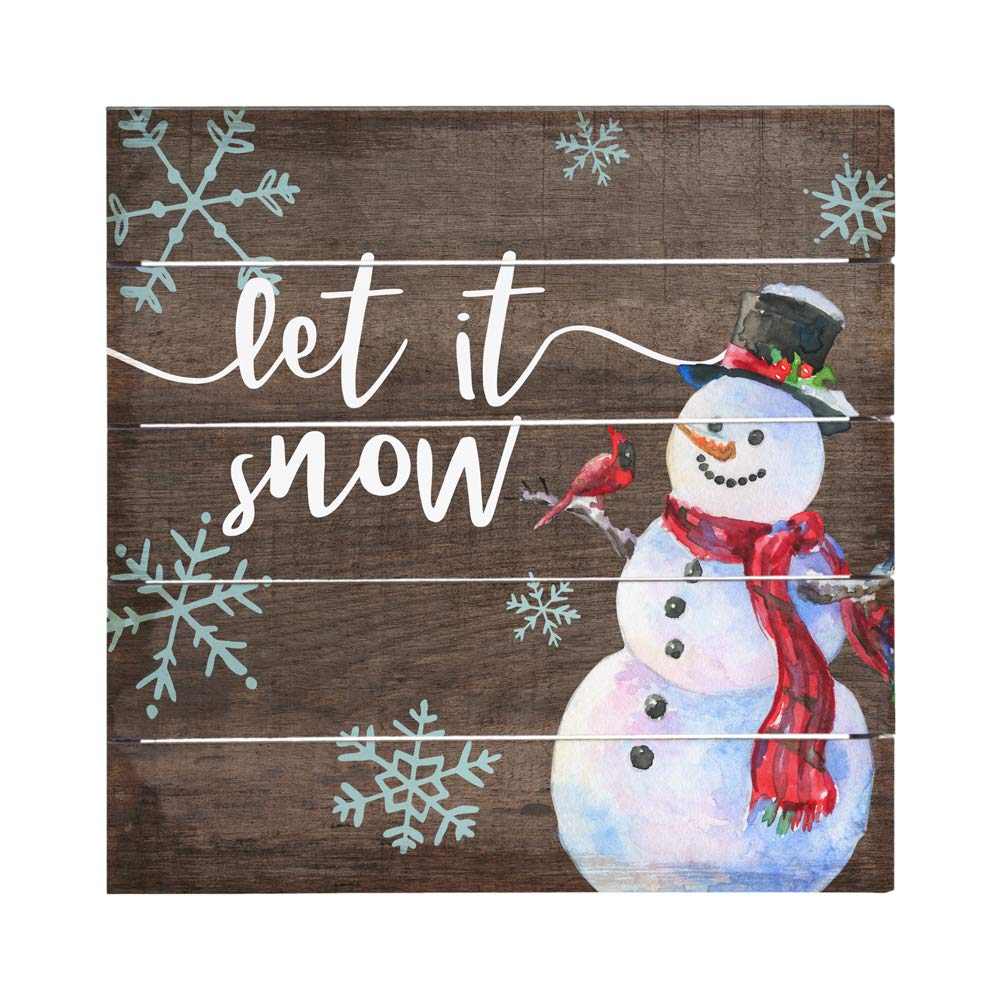Sincere Surroundings PET12728 Let It Snow 8 x 8, Gray