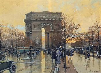 Amazon.co.jp: つの絵画 凱旋門 パリ パリの街並み 都市の風景