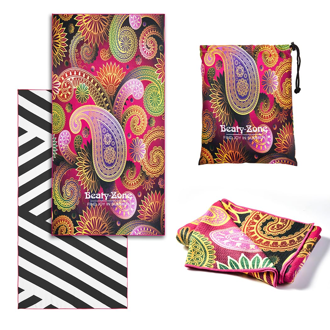 Amazon.co.jp: Beach Towel, Sand Free, Microfiber Towel, Bath Towel