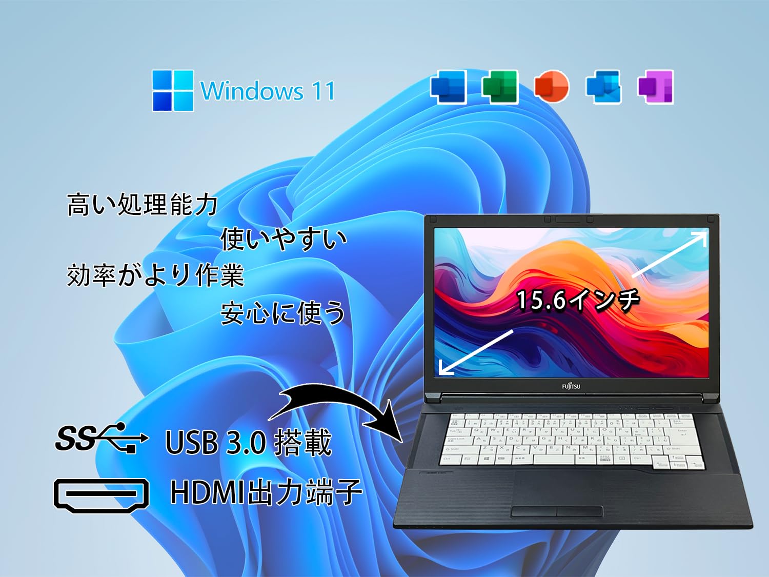 Amazon.co.jp: 【整備済み品】 富士通 ノートPC A574／15.6型 ／Win 11