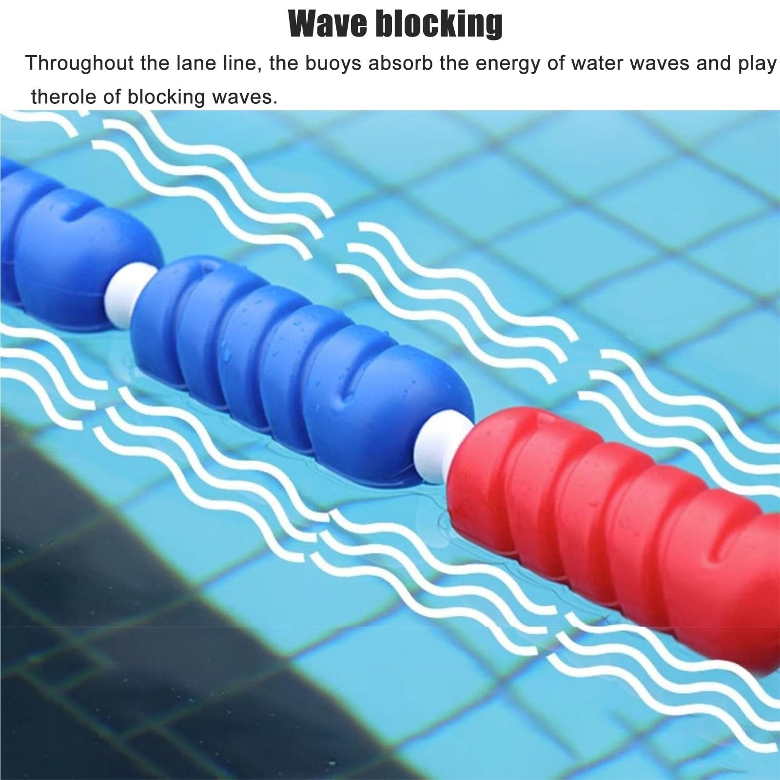 Corda divisoria Professionale per Piscine con Boe e Ganci, Adatta per Piscine Cetit e Kit di Corde di Sicurezza per Il Surf, per Una Divisione Efficace della Piscina.