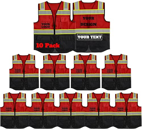 Miniatura 27 de Chaleco de seguridad reflectante de malla con logotipo personalizado con cremallera Chaleco de alta visibilidad para construcción al aire libre Ropa
