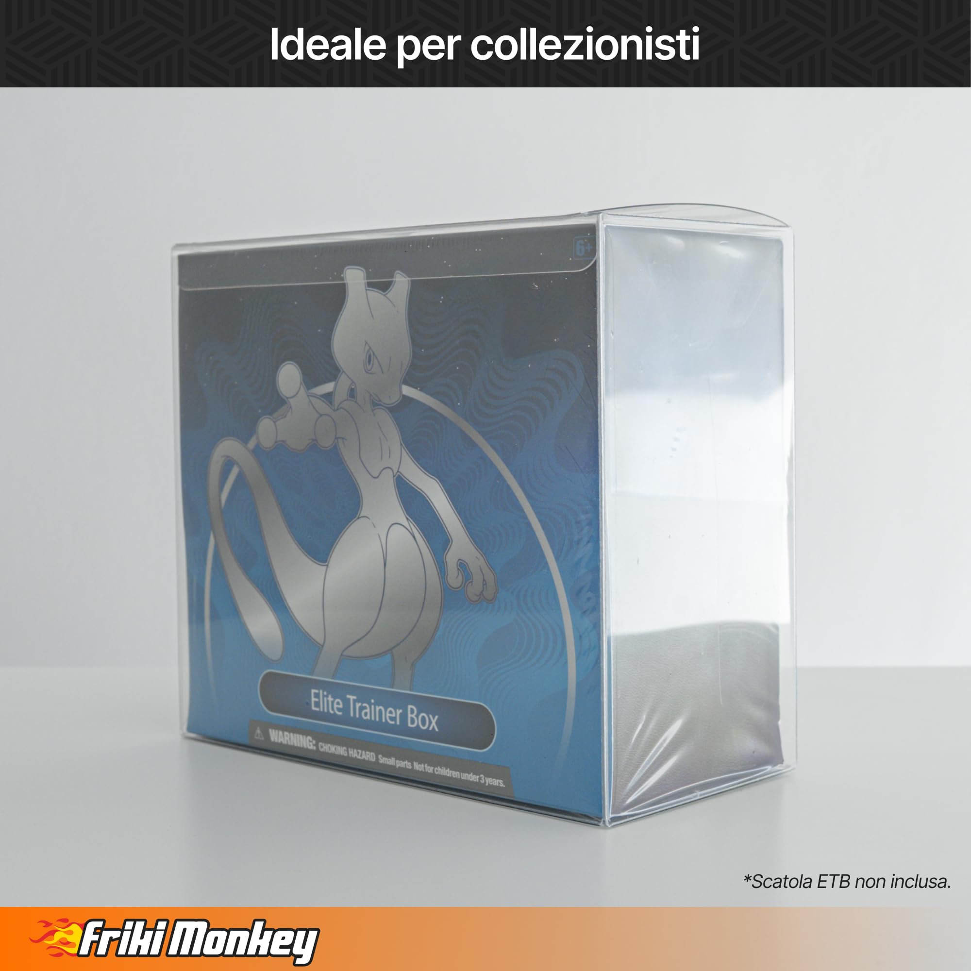 Scatola protettiva PET Elite Trainer Box – Confezione da 10 custodie rigide trasparenti 19 × 16,7 × 9 cm – Compatibile con Pokémon ETB – Antipolvere, Resistente, per Collezionisti