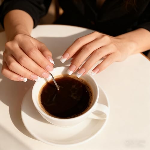 Miniatura 29 de Uñas postizas a presión de longitud media, uñas postizas marrones, cobertura completa, uñas postizas cortas, uñas postizas, uñas postizas diarias