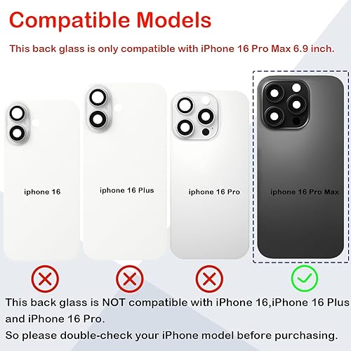 Vista 93 de Reemplazo de cristal trasero OEM para iPhone Xs Max 6.5 pulgadas con kit de herramientas de reparación profesional (gris espacial)