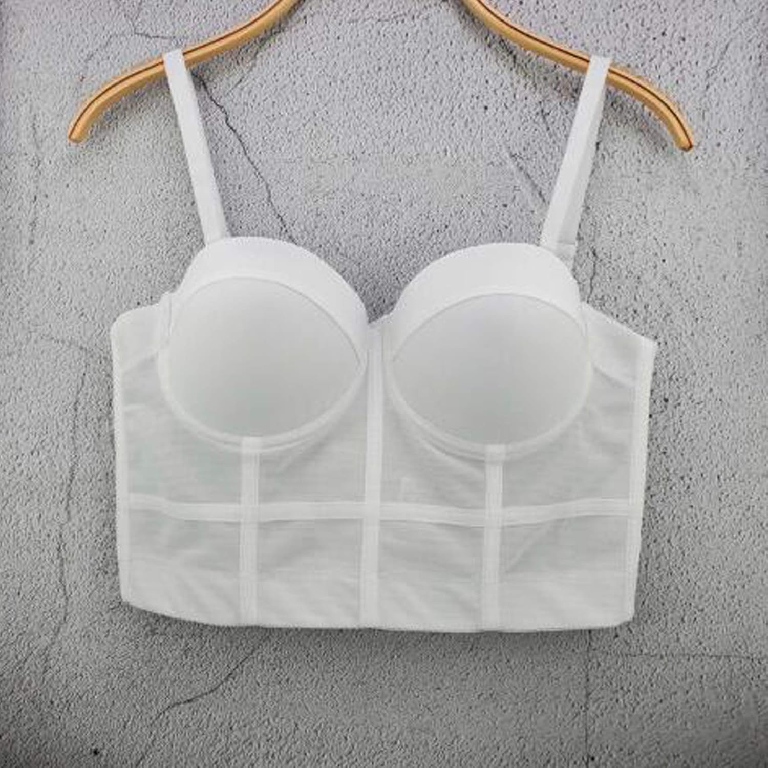 VEENDEO Women's Mesh Breath Push up Bustier Corset Crop Top Club Party Vest - Image 3