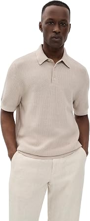 Vince Mens Geo Jacquard Polo