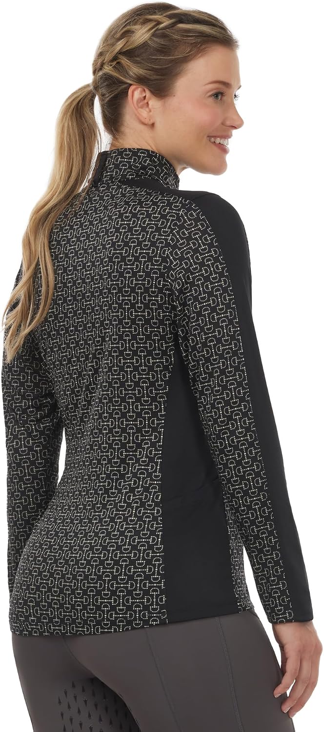 Kerrits Women's Breeze Ice Fil Long Sleeve Horse Riding Shirt – Light, Cooling Equestrian Summer Top, UPF 30 Sun Protection