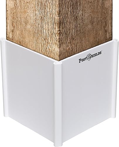 Miniatura 10 de Post Shields protegen a los postes de los buzones y las cercas de daños por cortadora de césped, 3.5 por 3.5 por 4 pulgadas, negro, Bronce