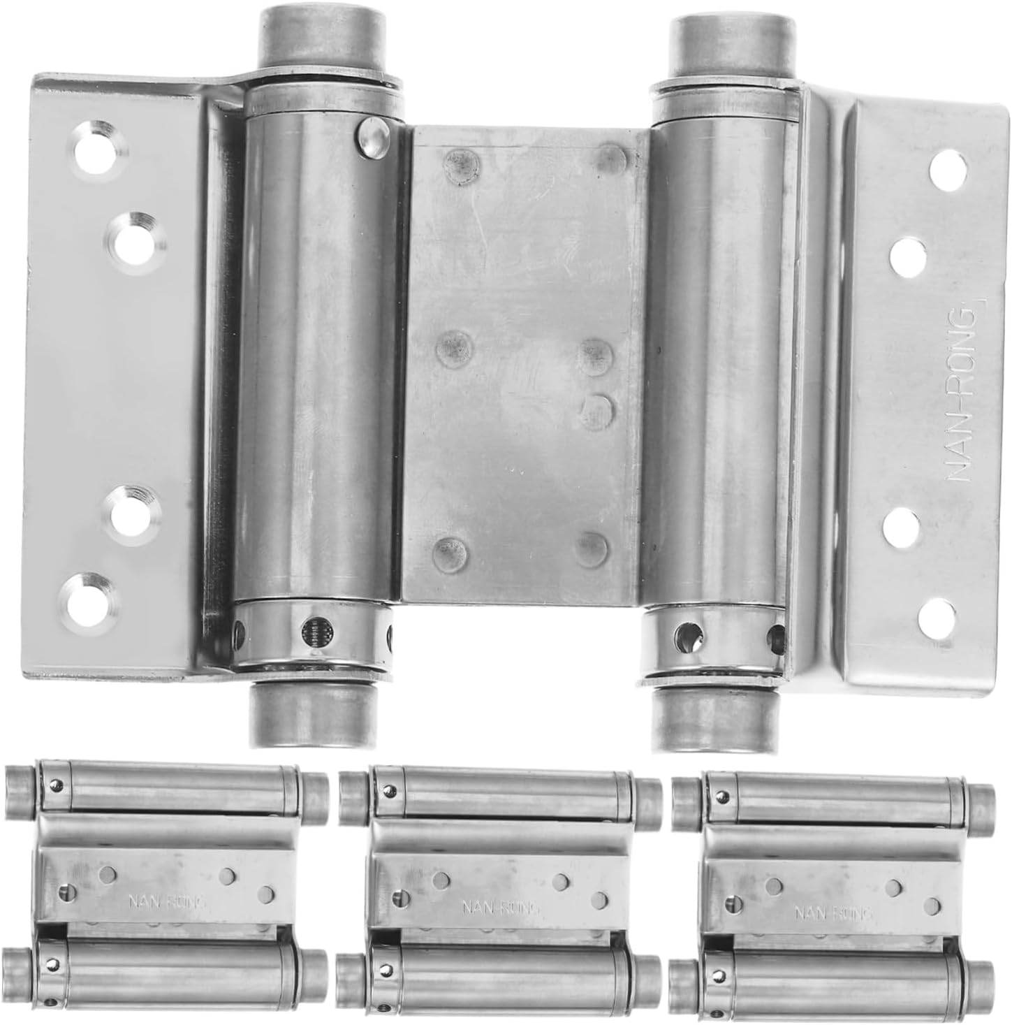4pcs Stainless Steel Double Spring Closing Hinge Hidden Hinge for Doors Gate Hardware Robust and Self Closing