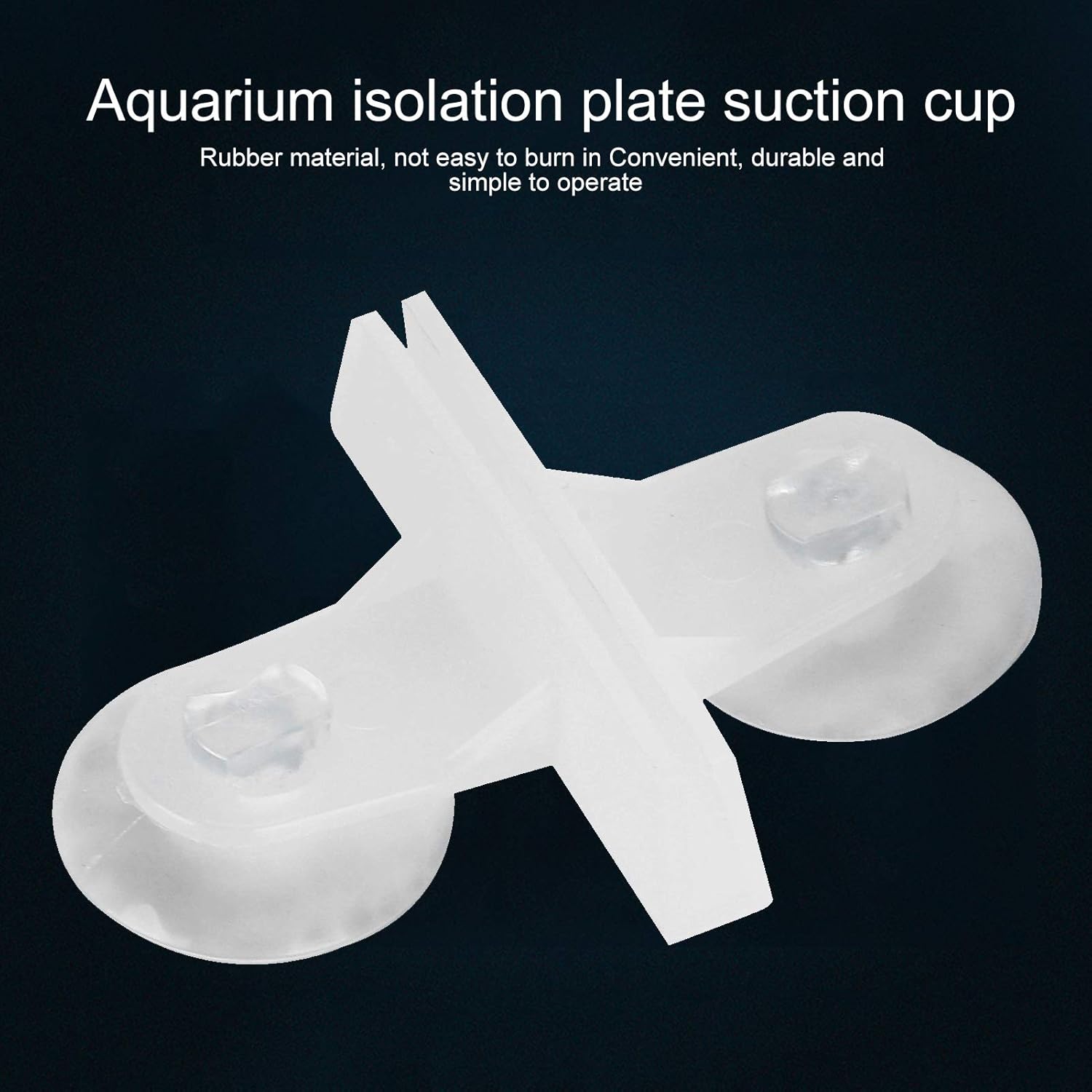 50Pcs Plastic Aquarium Isolation Plate Fish Tank Divider with Suction Cup Holders for Glass Thickness 0 0.5cm (White)