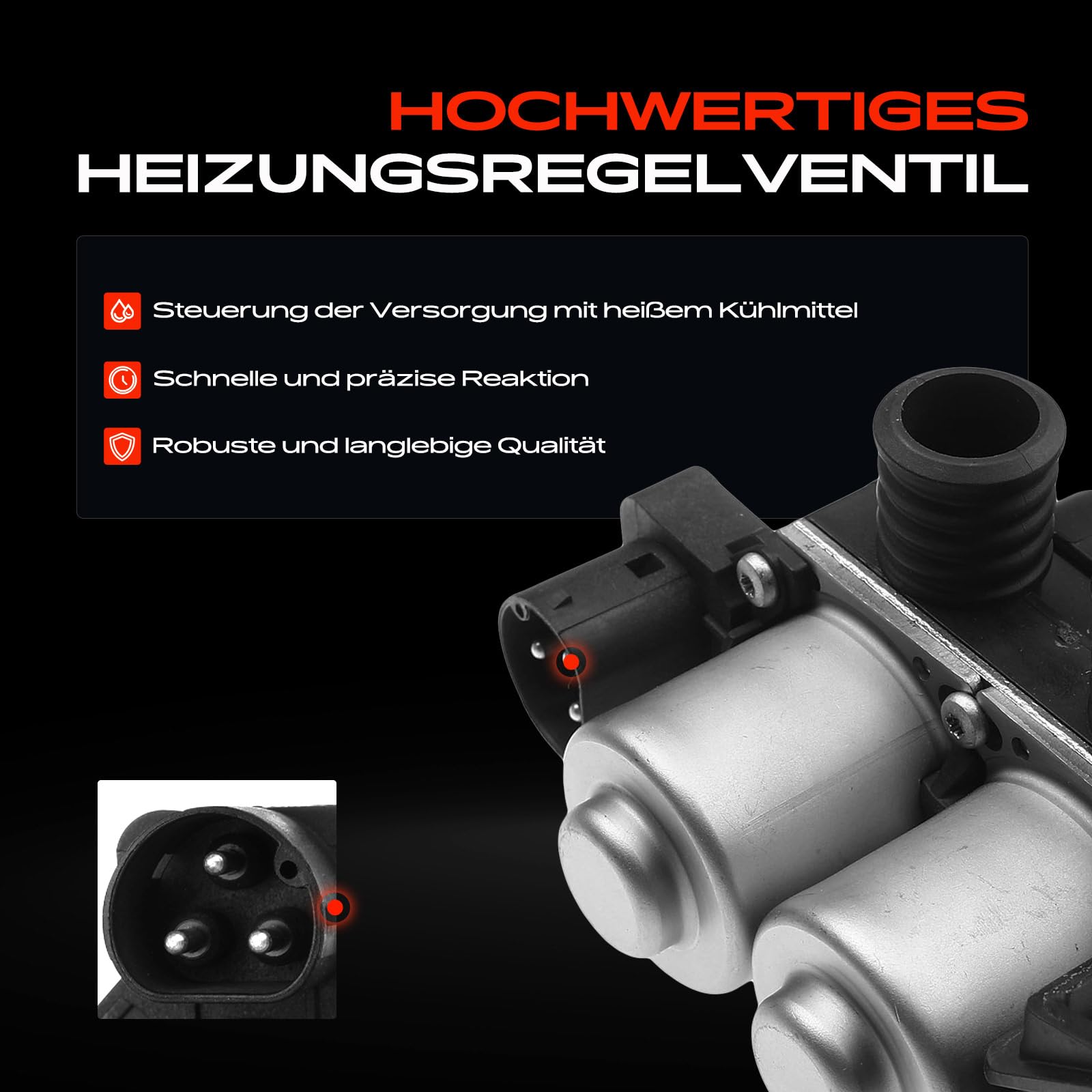 Frankberg Kühlmittelregelventil für 3er Cabriolet Coupe Touring E36 1.6L 1.8L 1.9L 1.7L 2.0L 2.5L 2.8L 3.0L 3.2L 1990-1999 64118375792