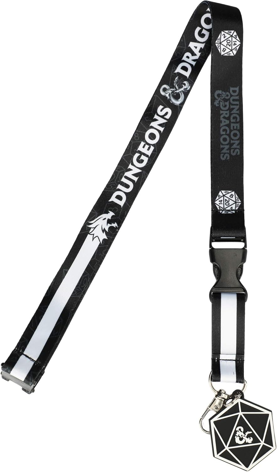 Bioworld Dungeons and Dragons Lanyard with Black Keychain