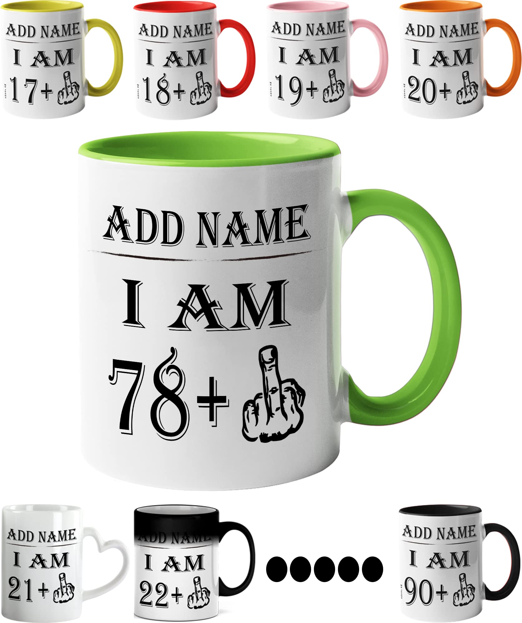 Mr Jeans LTD 79th Birthday Funny Mug - Personalised Mug/Cup - Add Name - I am 78 Plus one Coffee Mug Gag Party Idea as a Joke Celebration Seventy Adult Mug — image 1