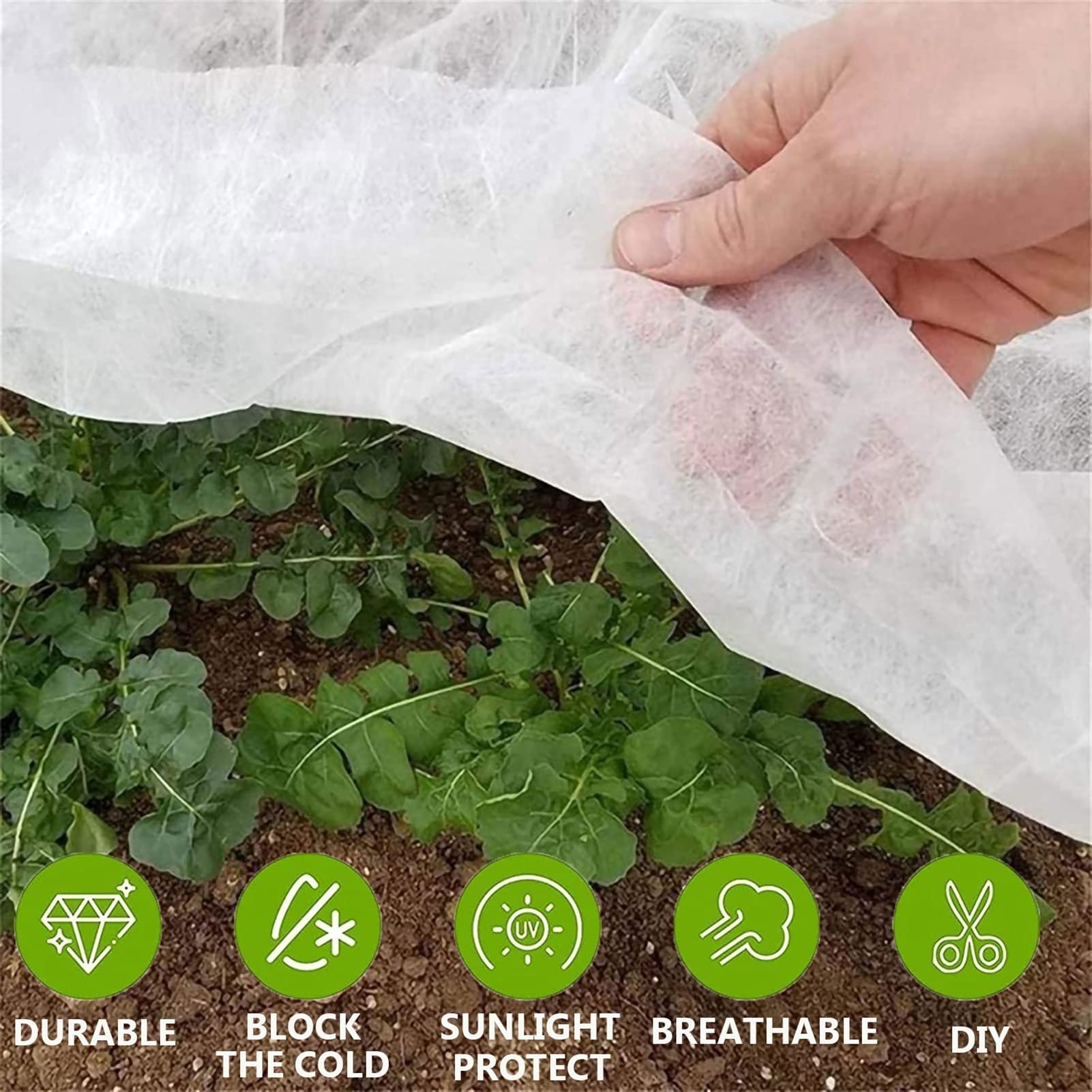Wintervlies Premium 40g/m2 Hochwertiges Kälte und Frostschutz Vlies für Pflanzen I Sicheres Winterschutzvlies zum Pflanzen-Überwintern I Atmungsaktives Pflanzenschutz Vlies Winter