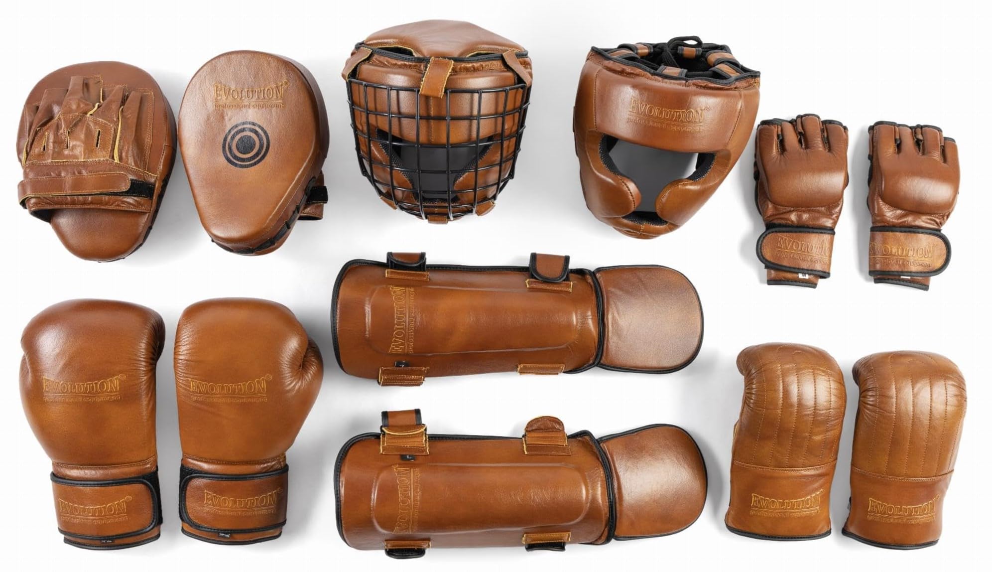 Kask bokserski ze skóry naturalnej Retro Evolution L