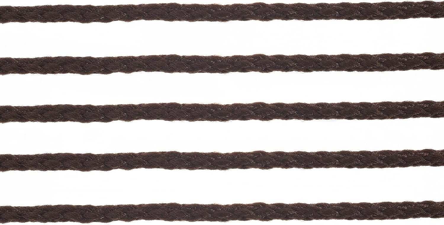 70yards x 4mm John Bead Dark Brown Thermoplastic Nylon Braided Macrame Cord for DIY Craft Projects Wall Hanging, Plant Hangers