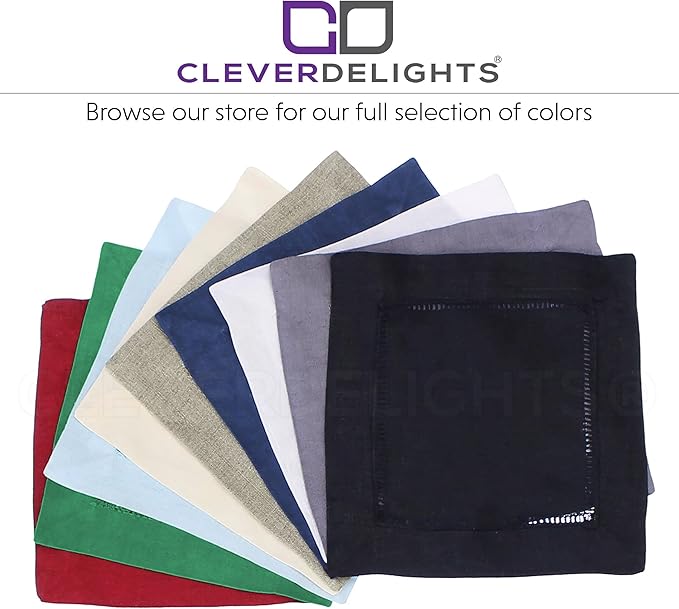 CleverDelights Servilletas de Cóctel de Algodón 6" Paquete de 12 miniatura 5
