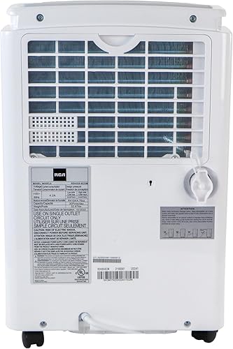 Miniatura 7 de RCA Deshumidificador portátil de 20 pintas con apagado automático y temporizador, deshumidificador para el hogar y absorbente de humedad para