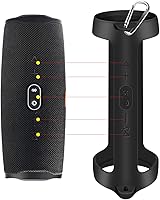 Vista 5 de PAIYULE Funda de silicona para Charge 4, portátil, impermeable, inalámbrico, Bluetooth, piel suave, funda de transporte de goma impermeable con Negro