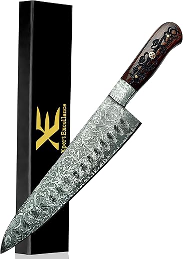 XE Damascus 8-Inch Chef Knife
