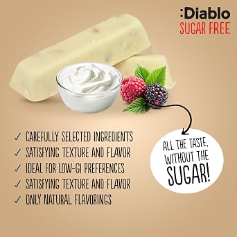 Diablo Yoghurt & Muesli Bar – No Added Sugar Healthy Snacks Breakfast Bar Sweetened with Maltitol, Low Sugar Snacks Food Great for Gifting, Work, School, Travel – Forest Fruits, 30g Each (Pack of 4)