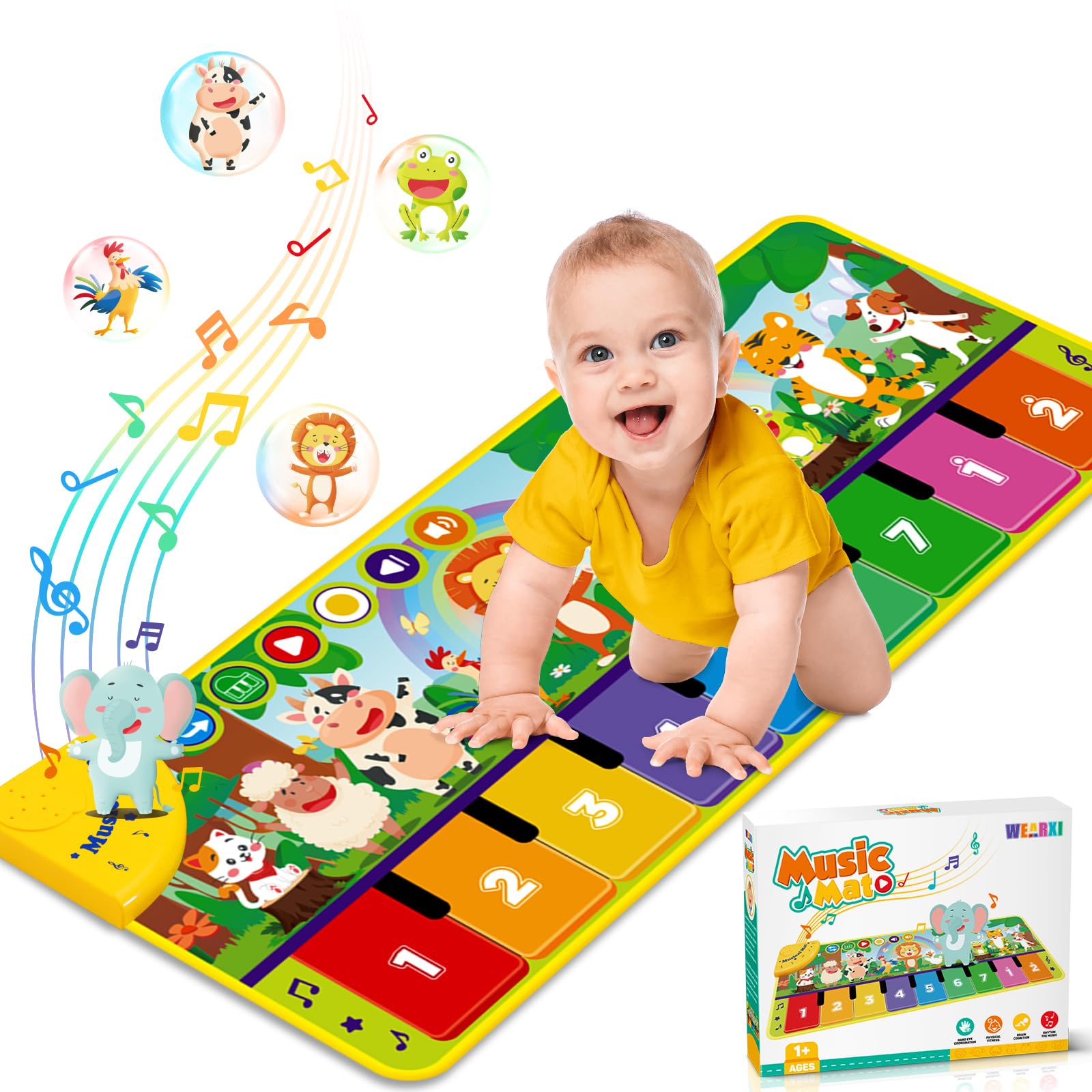 WEARXI Toddler Toys  45 X 18inch Piano Mat for Kids  Kids Toys