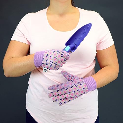 Miniatura 8 de Miracle Gro Women's Printed Jersey Dotted Palm Garden Work Gloves