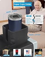 Vista 22 de Soporte para taza de sofá de silicona, bandeja antideslizante y antiderrames para reposabrazos, bandeja de silicona resistente a la suciedad