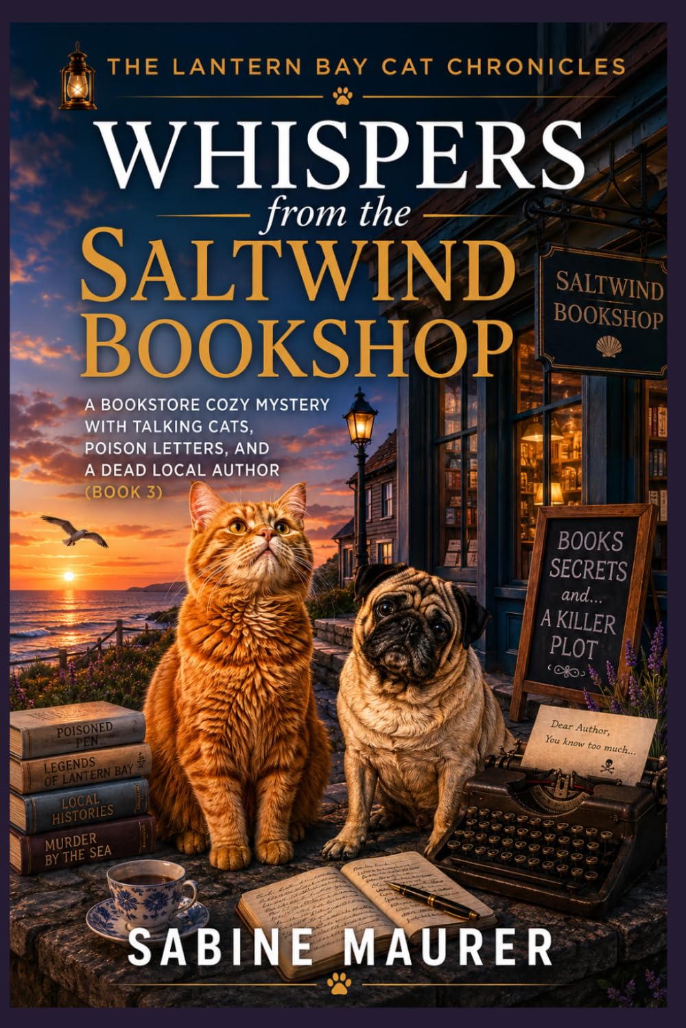 Whispers from the Saltwind Bookshop: A Bookstore Cozy Mystery with Talking Cats, Poison Letters, and a Dead Local Author (Book 3) (The Lantern Bay Cat Chronicles)