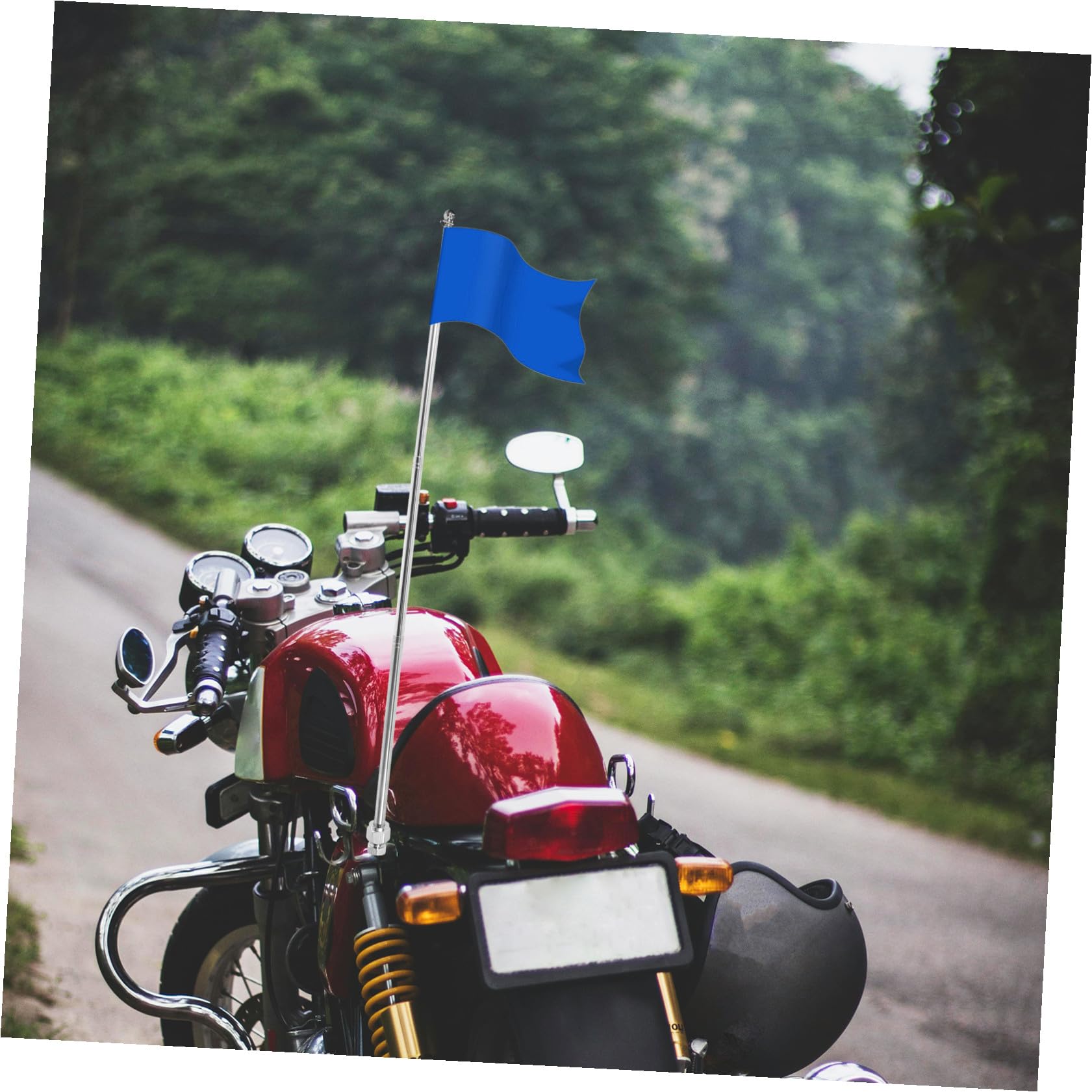 Cabilock Asta de Bandera Retráctil para Bicicleta de Aleación de Aluminio y Acero, Portátil Longitud Ajustable para Mayor Seguridad en Paseos