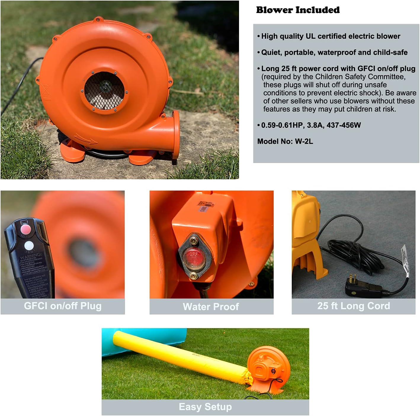 Hоlіdау Dеаlѕ 🛒 Bounceland Single Inflatable Water Slide, 18ft L x 7ft W x 7ft H, UL Strong Blower Included, Water Spray, Extra Long Fun Slide, Splash Pool, Outdoor Fun for Kids