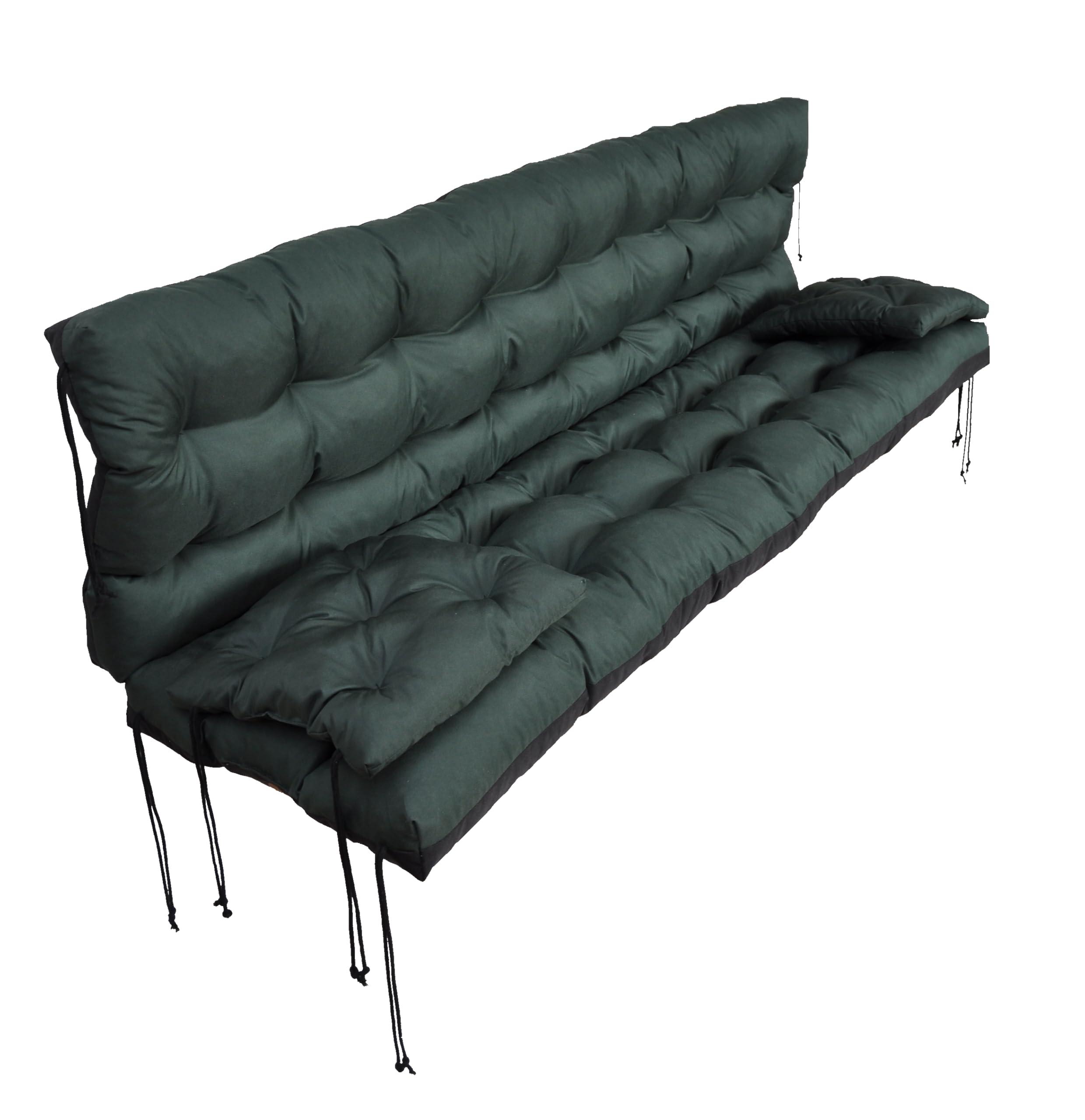 Cojín impermeable para columpio de jardín, 180 cm, cojín mecedora, cojín para columpio de jardín, cojín de banco (verde)